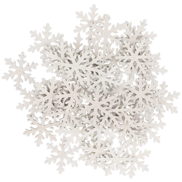 White Snowflake Wooden Confetti