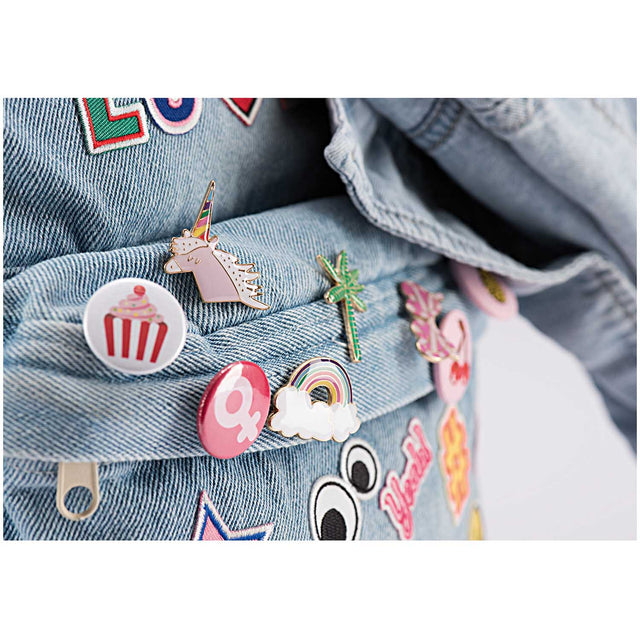 Rainbow with Clouds Pin