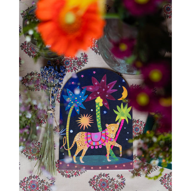 Midnight Leopard Card