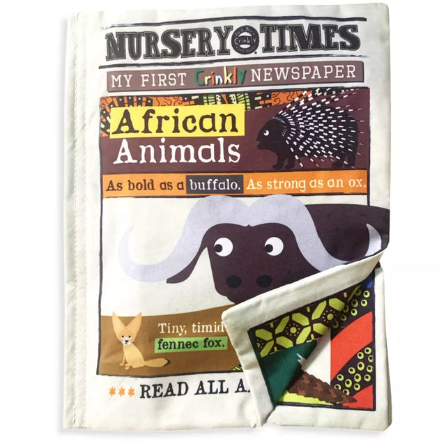 Nursery Times Crinkly Newspaper - African Animals