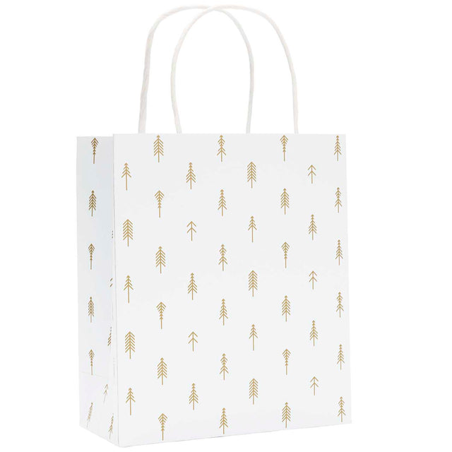 Set Of 3 Red And Gold Festive Gift Bags