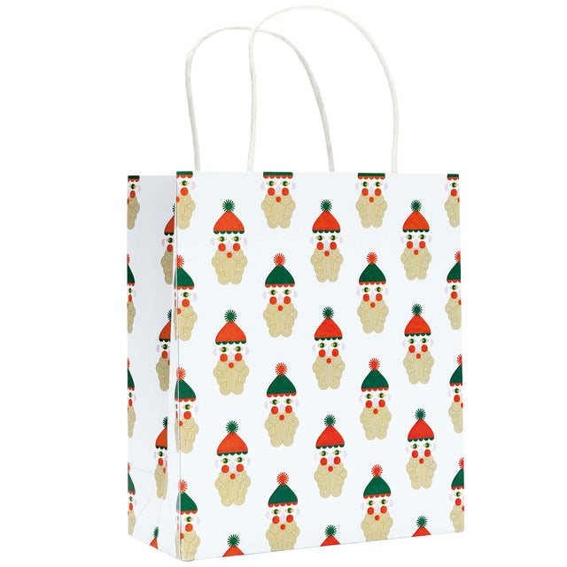 Set Of 3 Red And Gold Festive Gift Bags