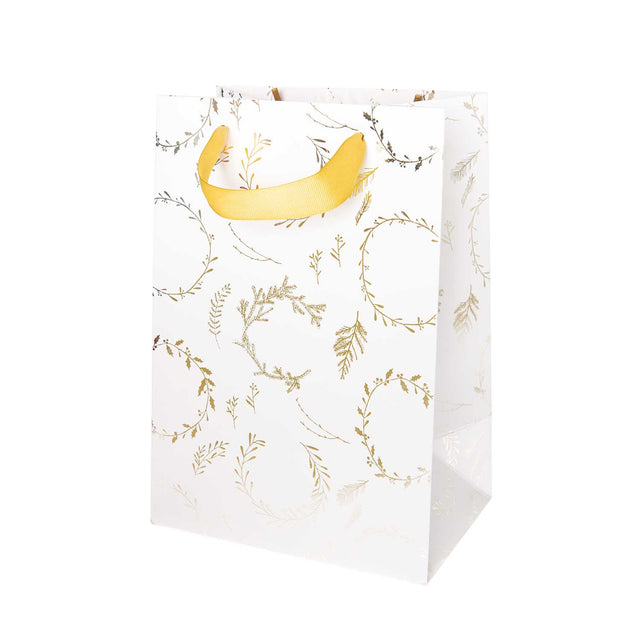 Medium Gold Wreath Gift Bag