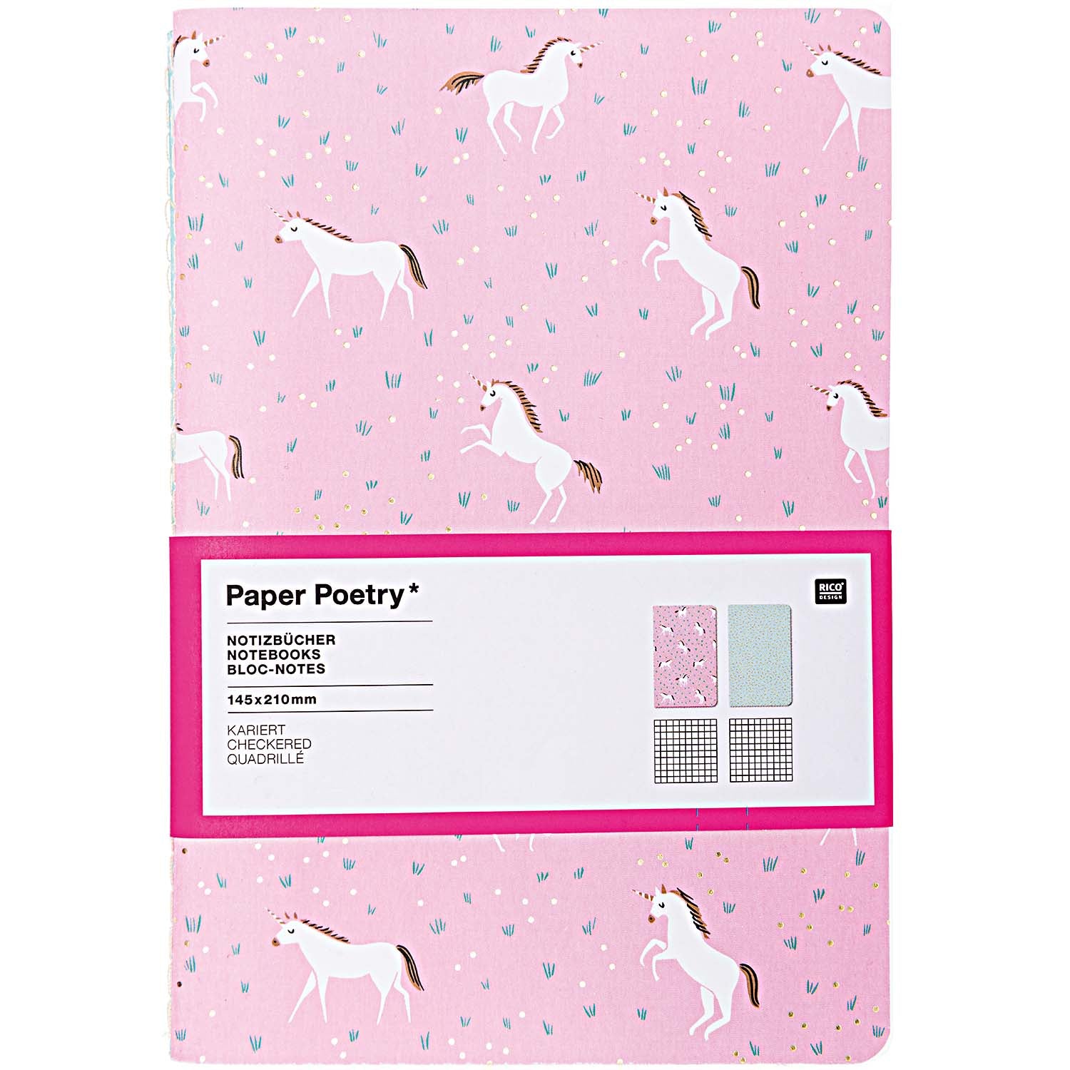 Set of 2 A5 Unicorn Notebooks