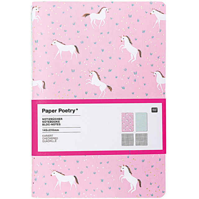 Set of 2 A5 Unicorn Notebooks