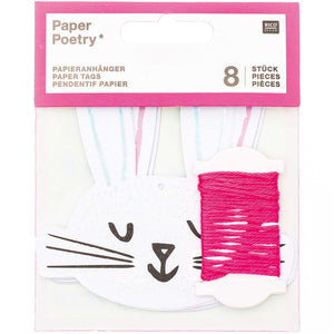 Bunny Face Paper Tags