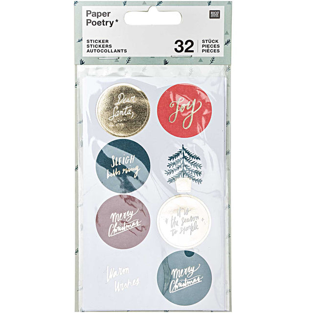 Red Mix Christmas Stickers