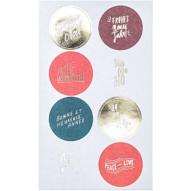 Red Mix Christmas Stickers