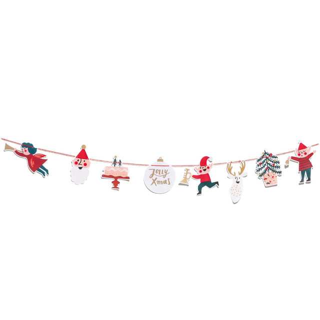 Red Jolly Christmas Garland