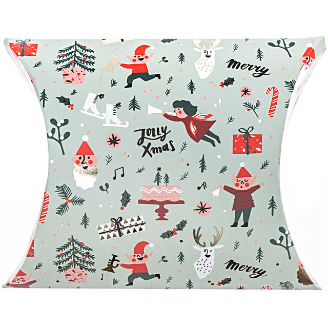 Red Jolly Christmas Set Of Gift Pouches