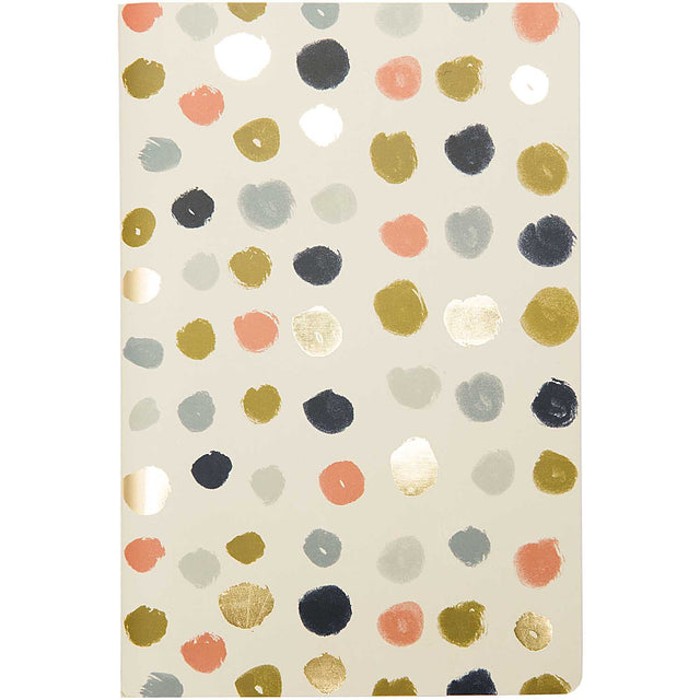 Set of 2 A5 Floral Mix And Polka Dot Notebooks