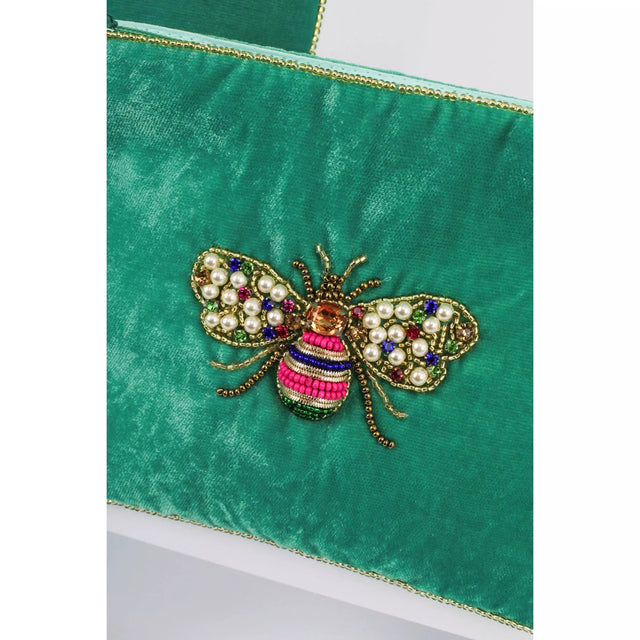 Rainbow Beaded Bee Coin Purse