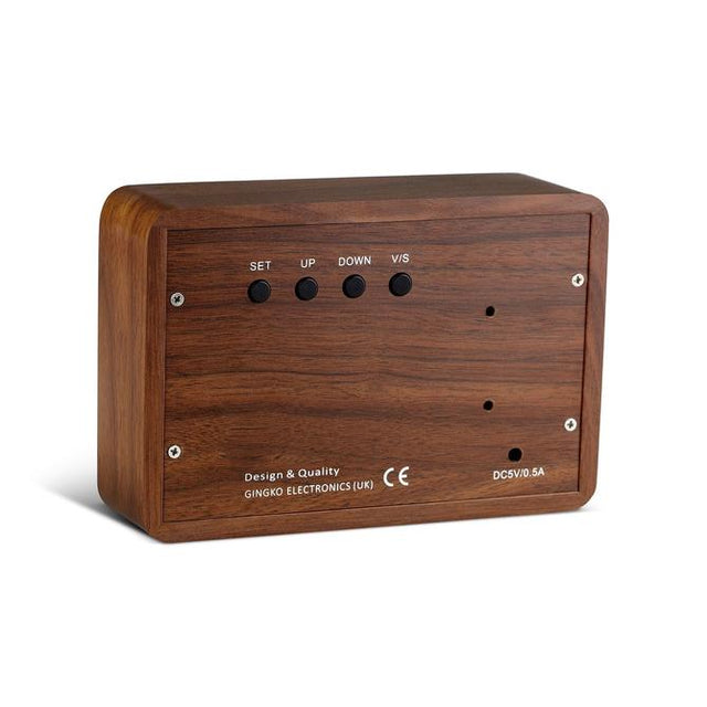 Brick Walnut Click Clock