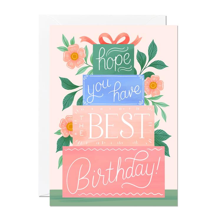 Best Birthday Pile Of Presents Card