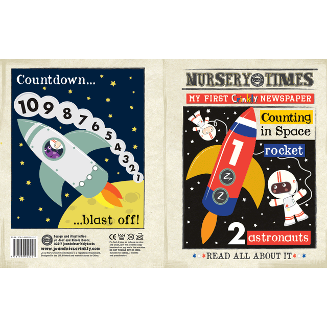 Nursery Times Crinkly Newspaper - Counting In Space