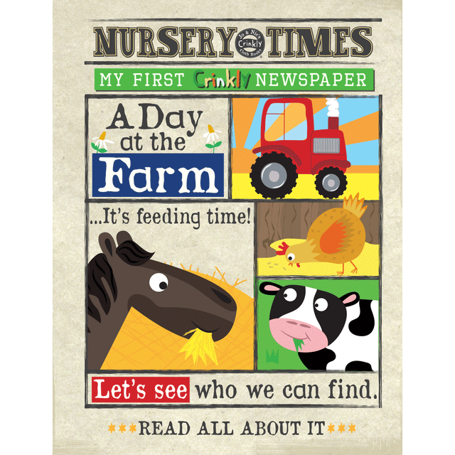 Nursery Times Crinkly Newspaper - A Day At The Farm