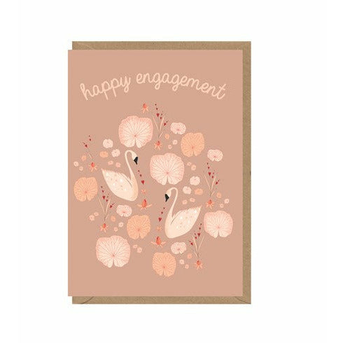 Happy Engagement Swans Card