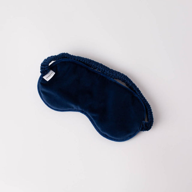 Hummingbird Navy Velvet Eye Mask