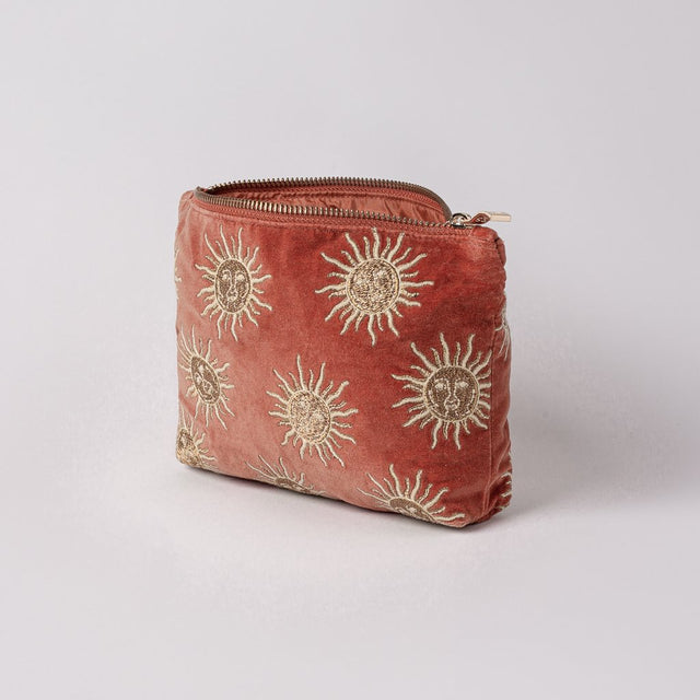 Rust Velvet Sun Goddess Make Up Bag