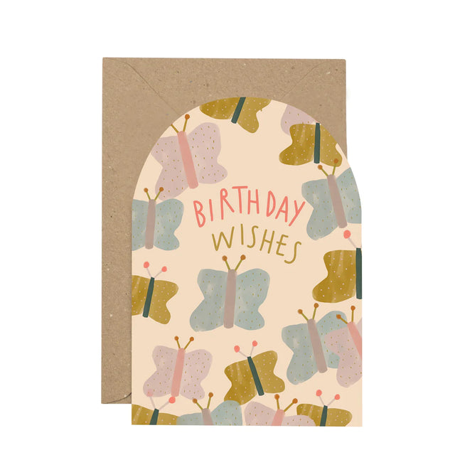 Birthday Wishes Butterfly Card