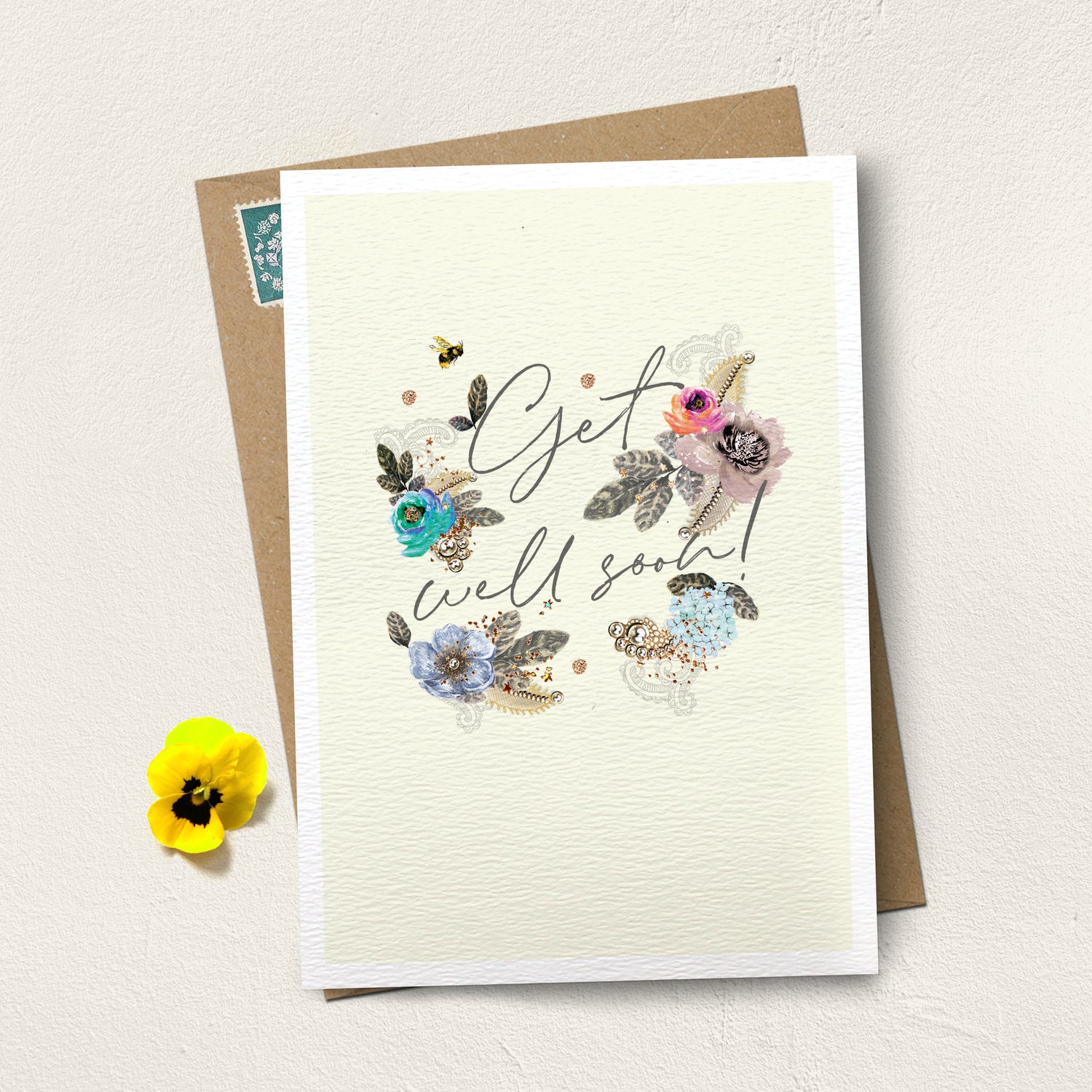 Get Well Soon Pastel Floral Card