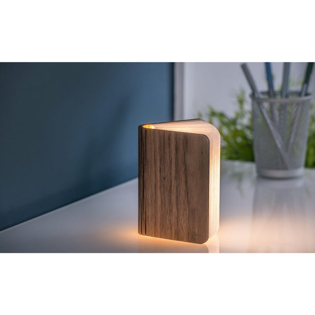 Mini Smart Book Light: Walnut