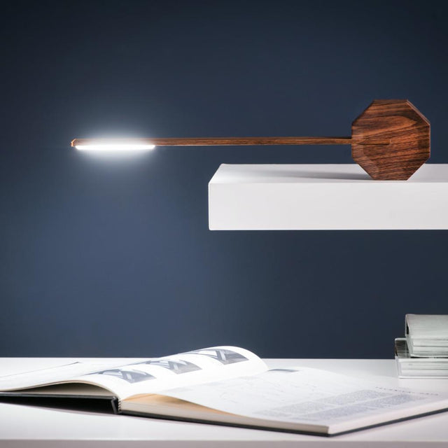 Octagon Desk Light: Walnut