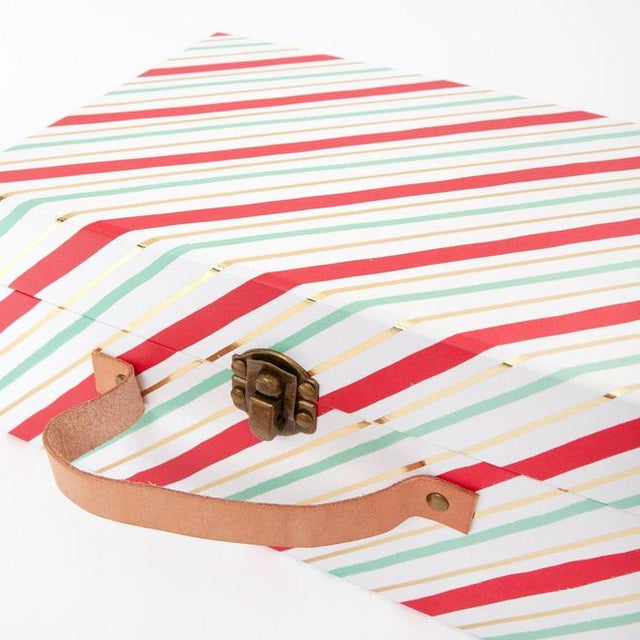 Festive Village Wooden Advent Calendar Suitcase