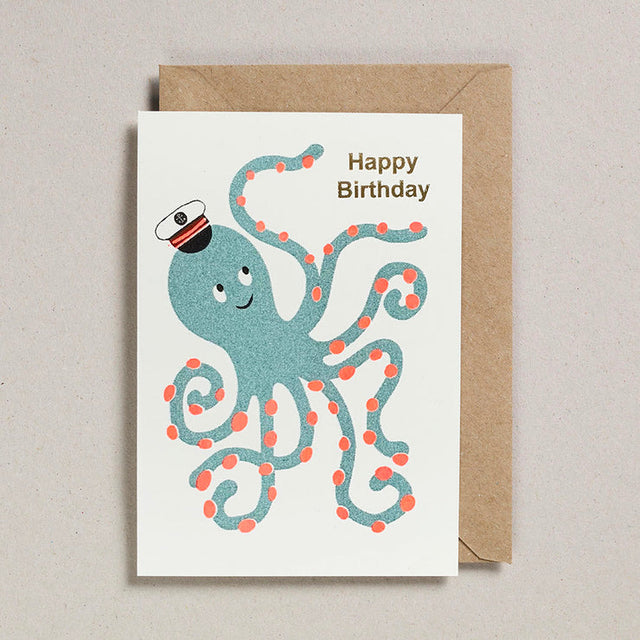 Happy Birthday Octopus Card