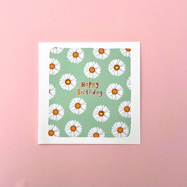 Embellished Daisy Birthday Card