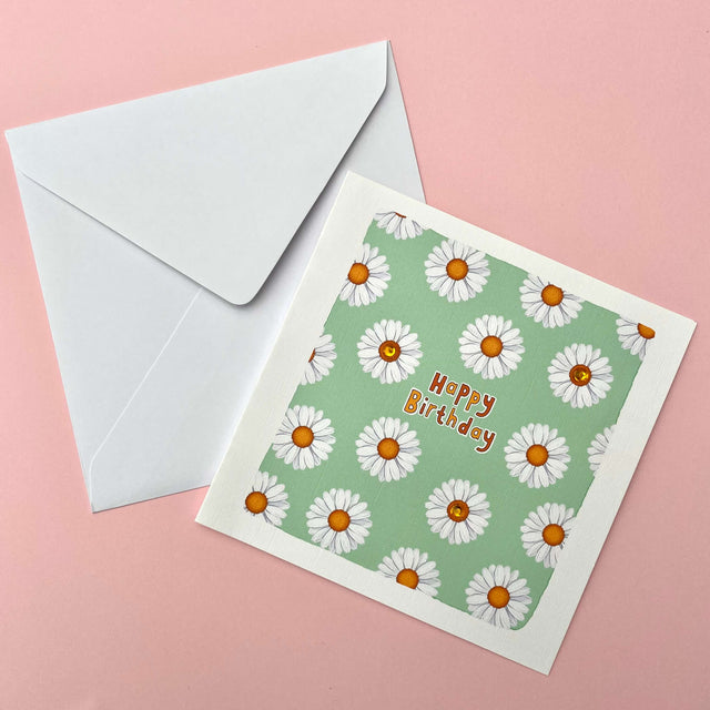 Embellished Daisy Birthday Card