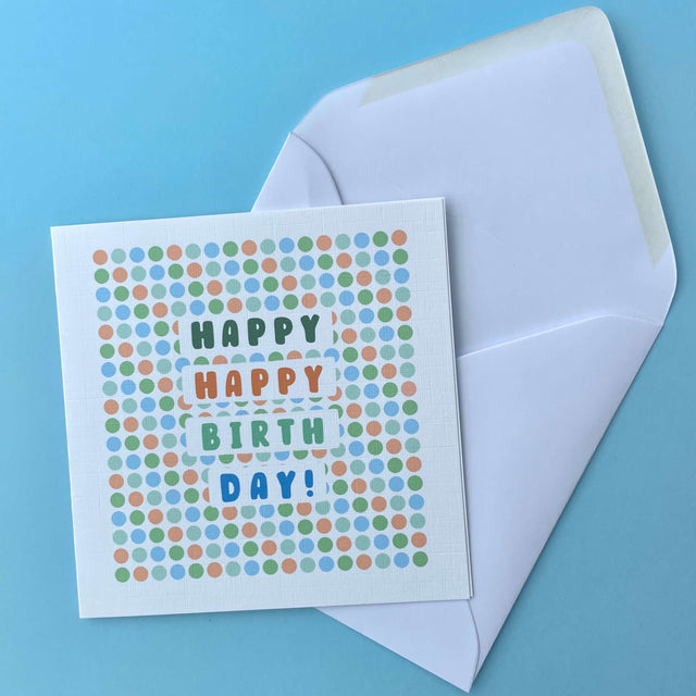 Men's Dotted Birthday Card