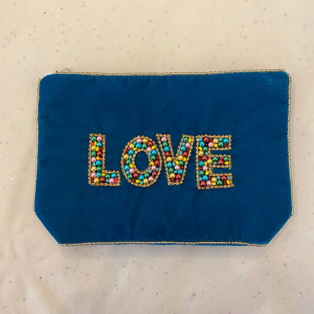 Rainbow Love Letters Beaded Purse