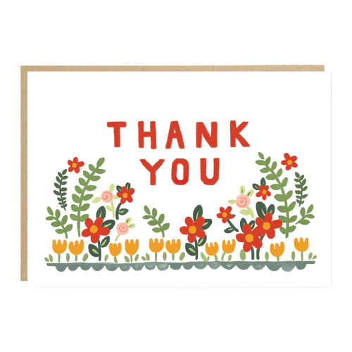 Thank You Floral Display Card
