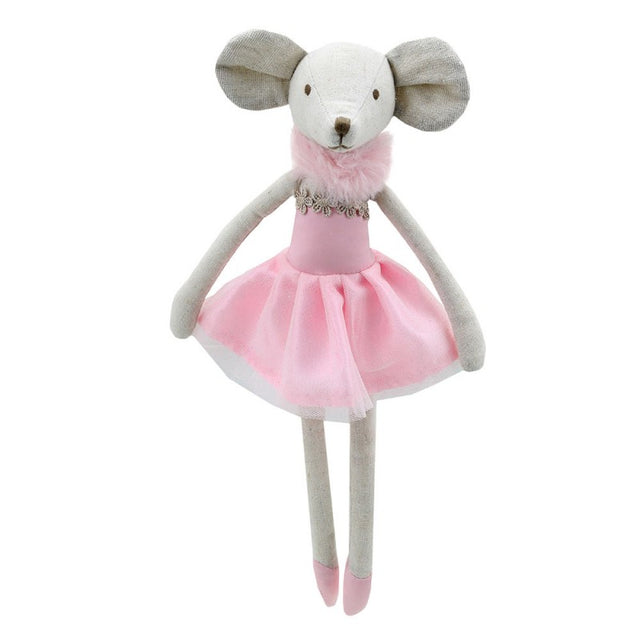 Linen Pink Dancer Mouse Soft Toy