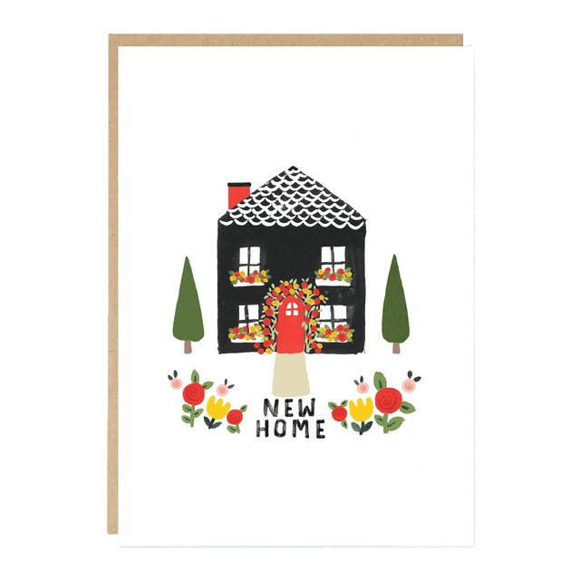 Floral New Home Greeting Card