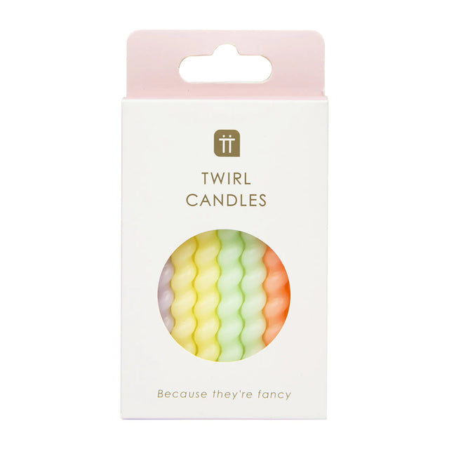 Pastel Twirl Birthday Candles