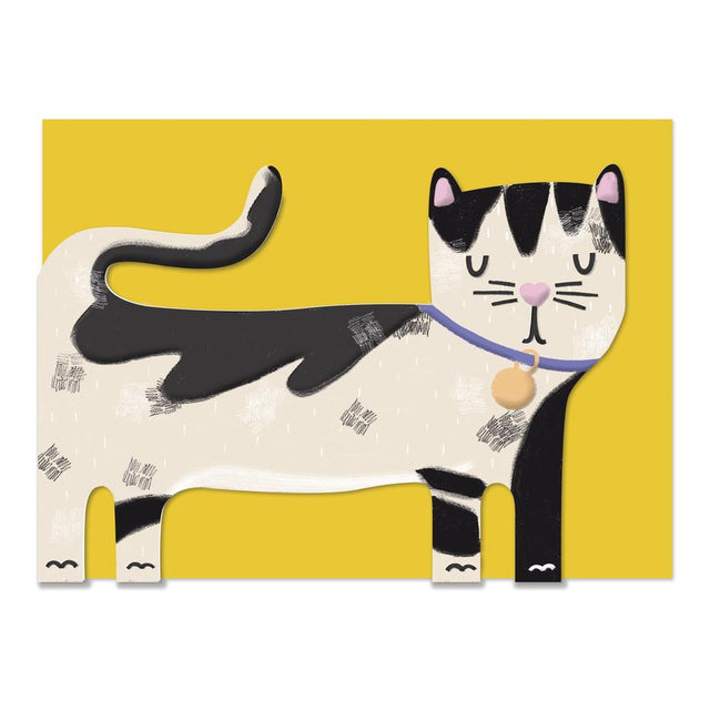 Black and White Cat Card