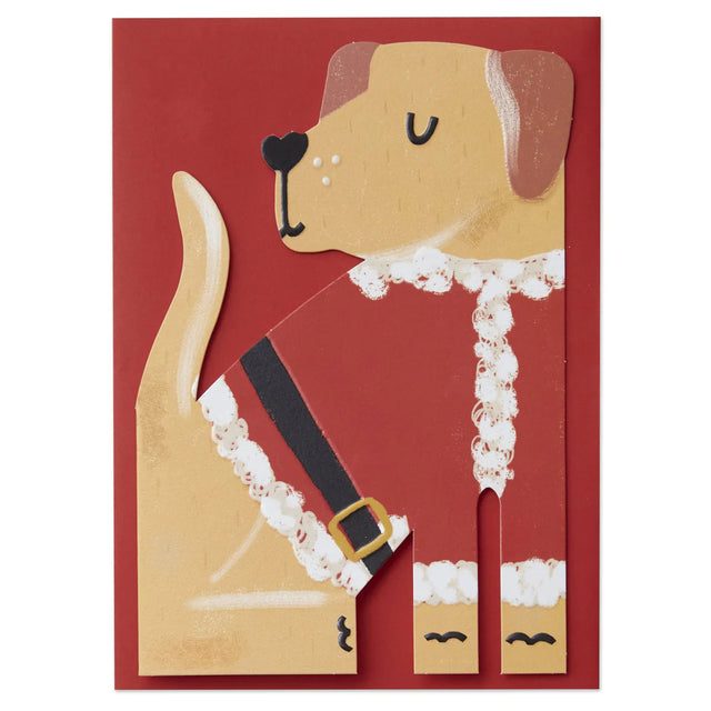 Labrador Santa Costume Christmas Card