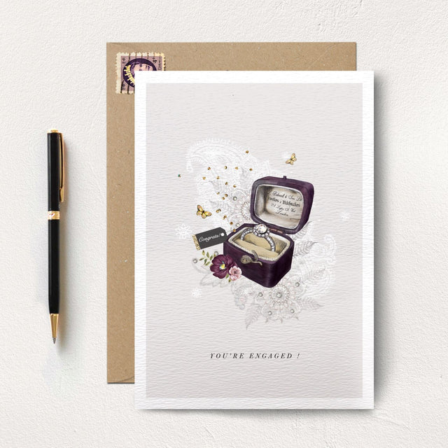 Embellished Engagement Card