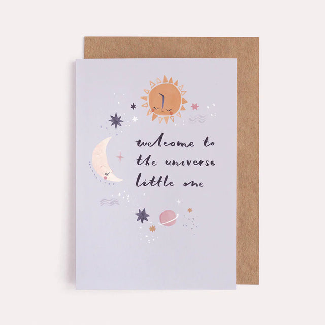 Welcome To The Universe Baby Card