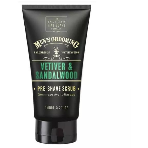 Vetiver And Sandalwood Pre Shave Scrub