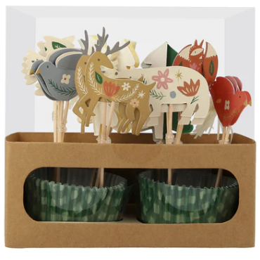 Folk Woodland Cupcake Kit