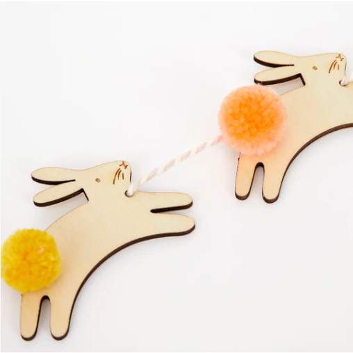 Wooden Bunny Mini Garland