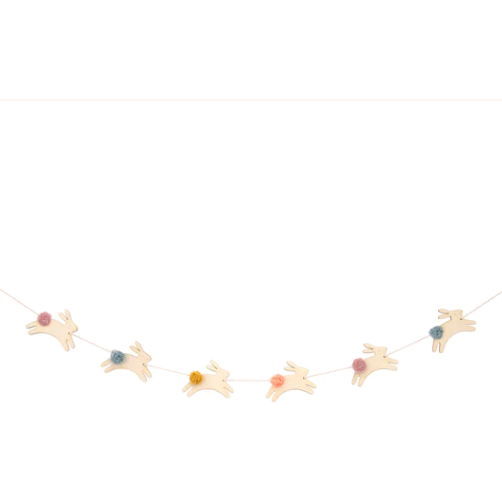 Wooden Bunny Mini Garland
