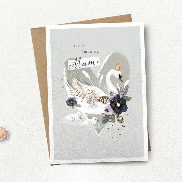 Amazing Mum Swan Card