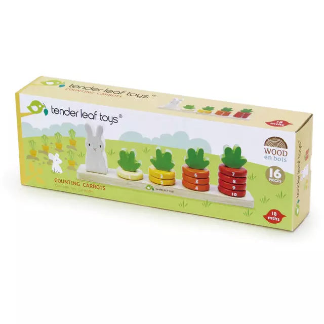Wooden Counting Carrots