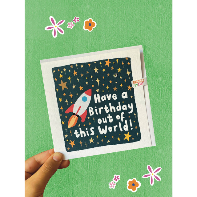 Rocket Birthday Card