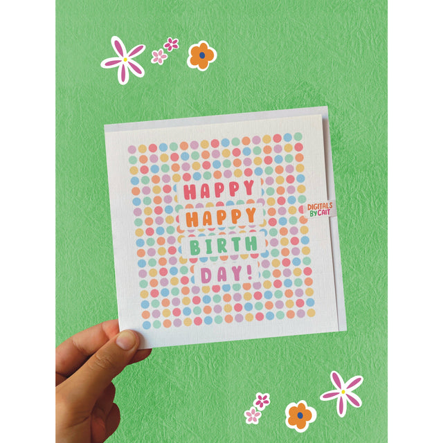 Dotted Happy Birthday Card