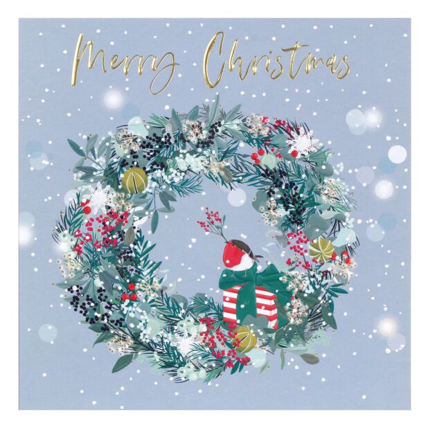 Christmas Wreath Set Of 8 Boxed Christmas Cards